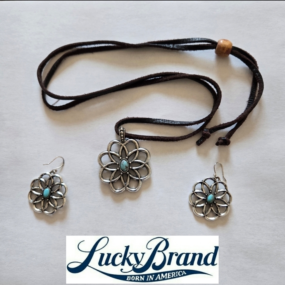 Lucky Brand Silver and Turquoise Jewelry Set